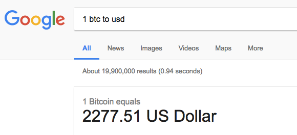 usd price of bitcoin on google 