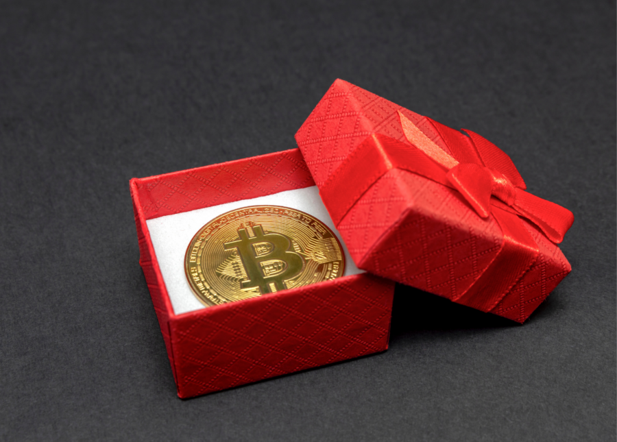 Bitcoin sebagai hadiah natal dan tahun baru