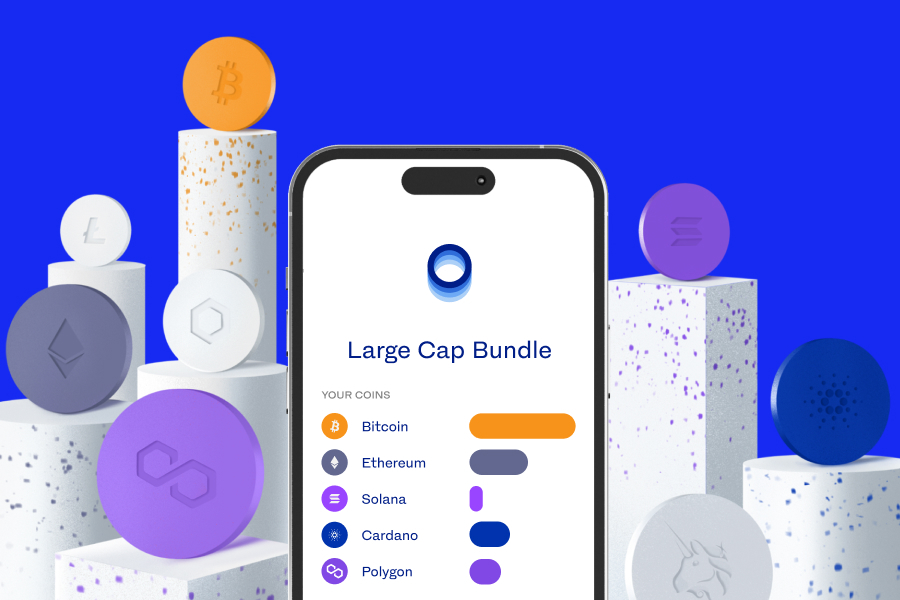 Illustration of different cryptocurrencies and their size.